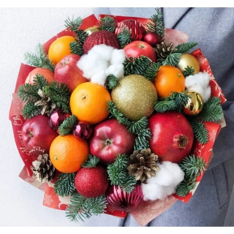 Букет "Шишка с хлопком"